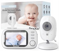 DEXXER Baby Monitor AK dječji vrtlog s video kamerom i 3.2" LCD zaslon